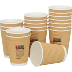 Papieren koffiekopjes 500 st 12oz 300 ml bruin><noscript><img width=