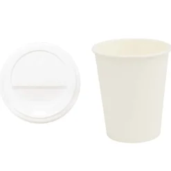 Catering & Horeca*vidaXL Papieren koffiekopjes met deksel 1000 st 8oz 200 ml