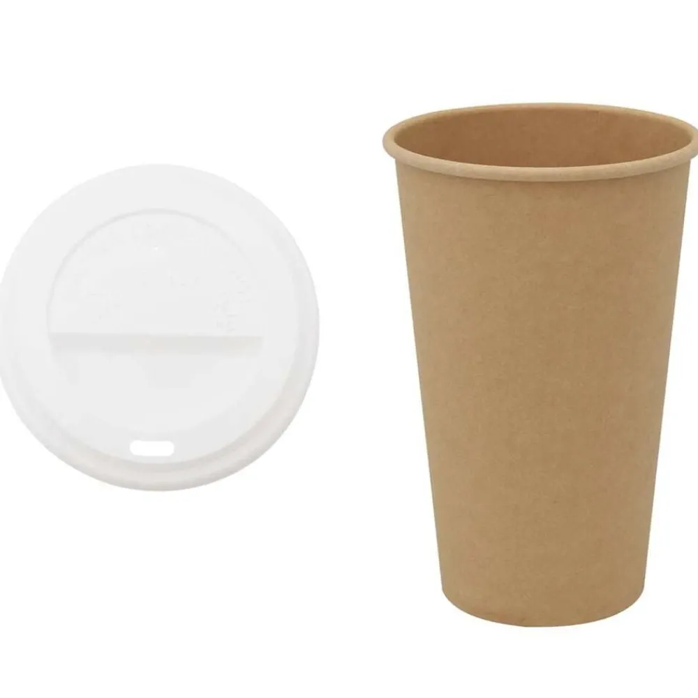 Papieren koffiekopjes met deksel 1000 st 16oz 400 ml>vidaXL Hot