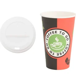 Catering & Horeca*vidaXL Papieren koffiekopjes met deksel 1000 st 16oz 400 ml