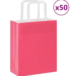 Papieren zakken 50 st met hengsels 18x8x22 cm>vidaXL Sale