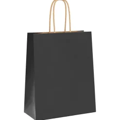 Kunst & Entertainment*vidaXL Papieren zakken 250 st met hengsels 18x8x22 cm Zwart