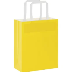 Kunst & Entertainment*vidaXL Papieren zakken 50 st met hengsels 18x8x22 cm Geel