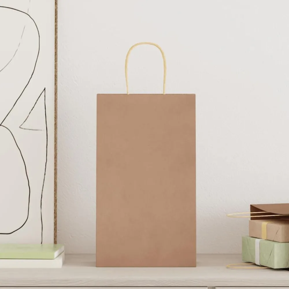 Papieren zakken 50 st met hengsels 21x11x36 cm>vidaXL Hot