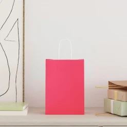 Kunst & Entertainment*vidaXL Papieren zakken 50 st met hengsels 15x8x21 cm Roze