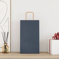 Kunst & Entertainment*vidaXL Papieren zakken 50 st met hengsels 21x11x36 cm Blauw