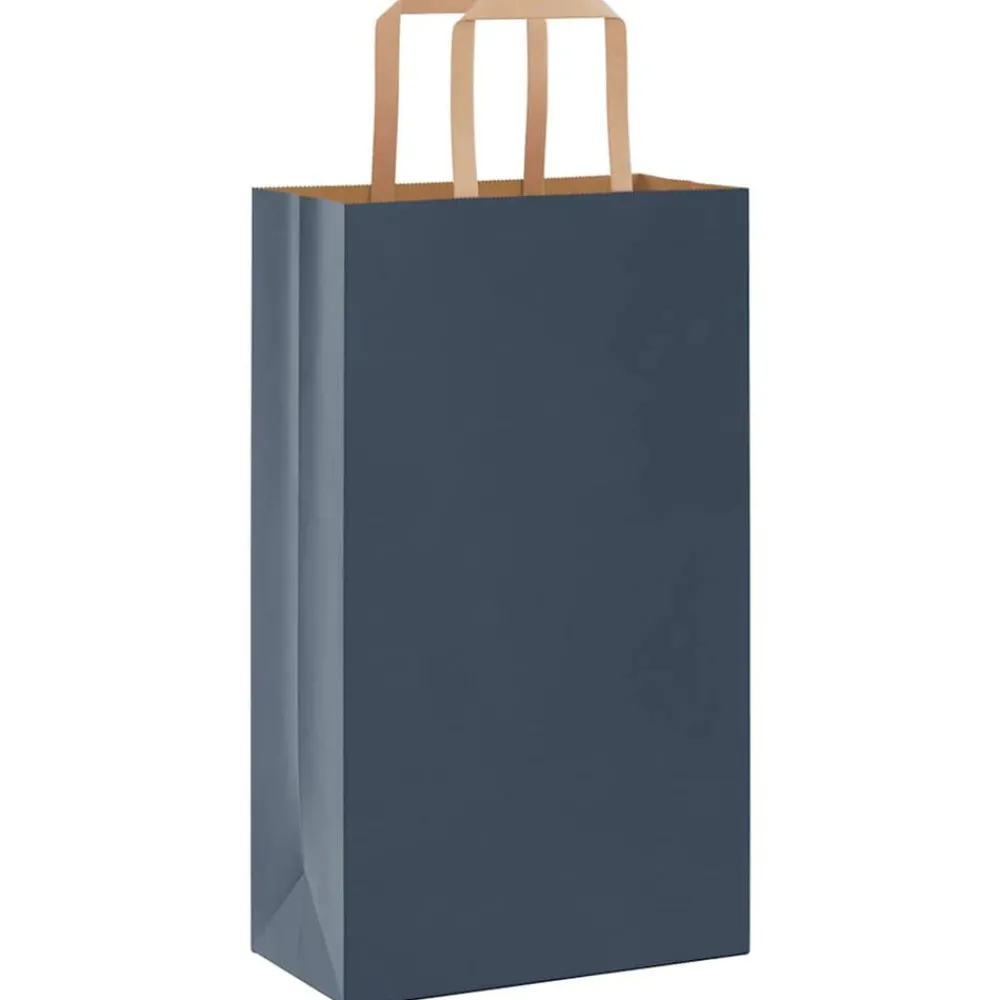 Kunst & Entertainment*vidaXL Papieren zakken 50 st met hengsels 21x11x36 cm Blauw