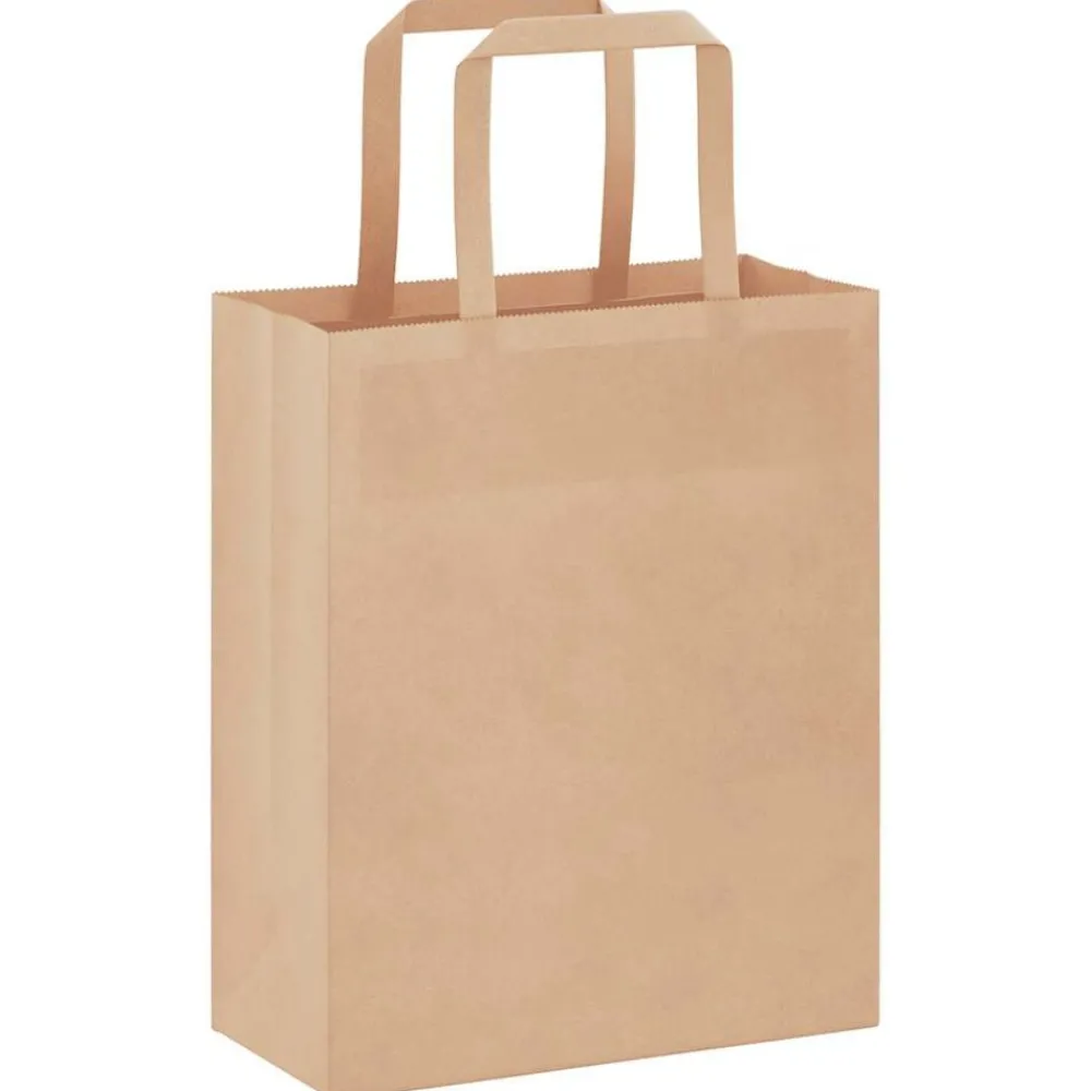 Kunst & Entertainment*vidaXL Papieren zakken 50 st met hengsels 18x8x22 cm Bruin