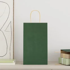 Kunst & Entertainment*vidaXL Papieren zakken 50 st met hengsels 21x11x36 cm Groen