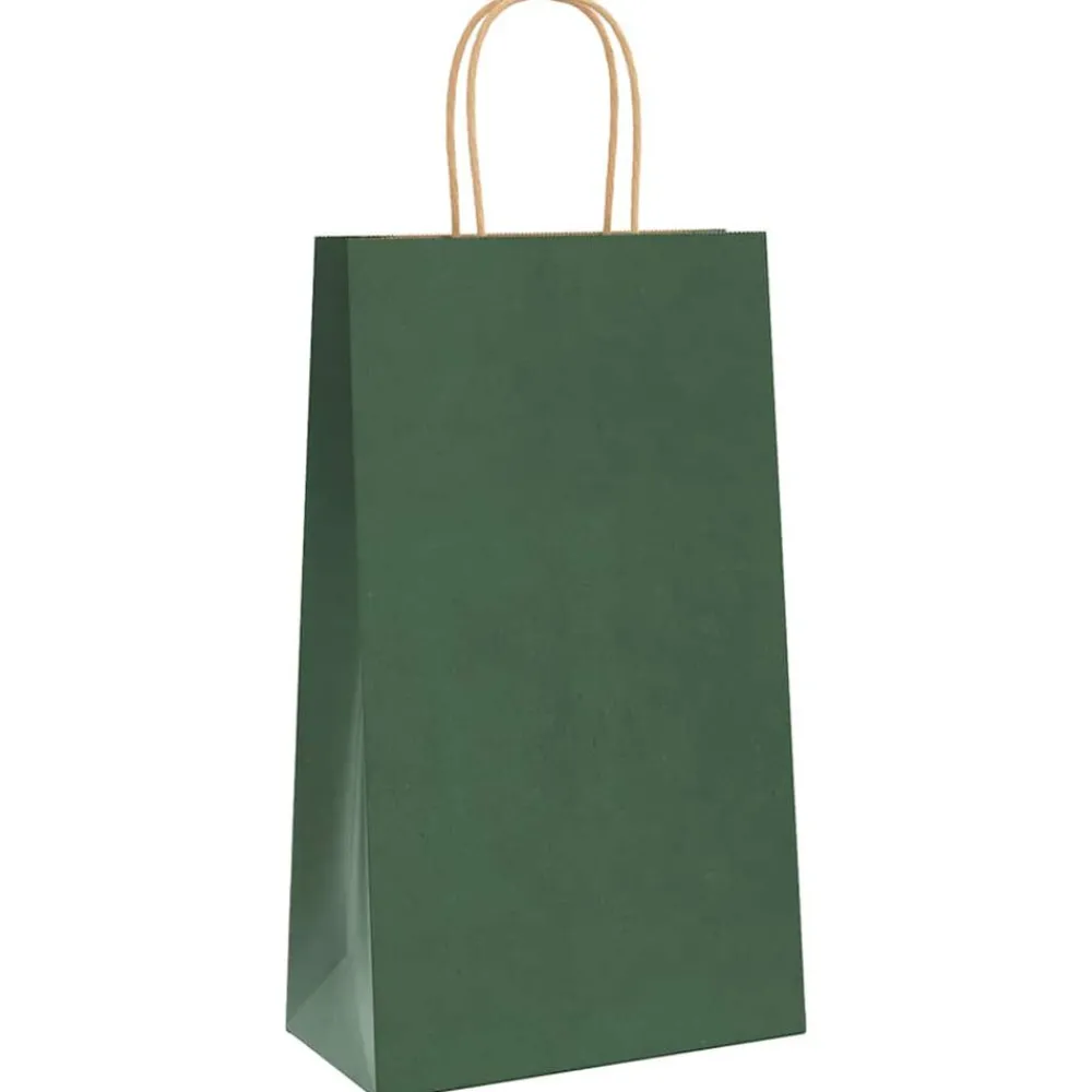 Kunst & Entertainment*vidaXL Papieren zakken 50 st met hengsels 21x11x36 cm Groen