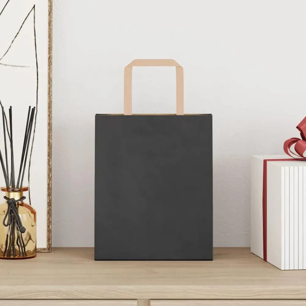 Papieren zakken 250 st met hengsels 18x8x22 cm>vidaXL Sale