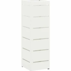 Huishoudelijke Benodigdheden*vidaXL Paraplu Standaard met opslag 15,5 x 15,5 x 49 cm Staal Wit