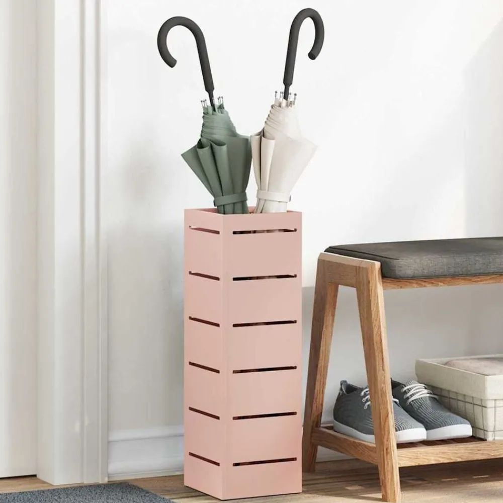Paraplu Standaard met opslag 15,5 x 15,5 x 49 cm Metaal>vidaXL Hot