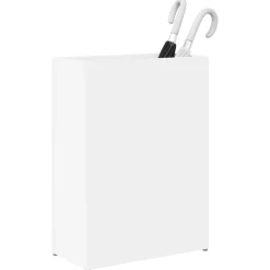 Huishoudelijke Benodigdheden*vidaXL Paraplu Standaard met opslag 40 x 20 x 55,5 cm Bewerkt hout Wit