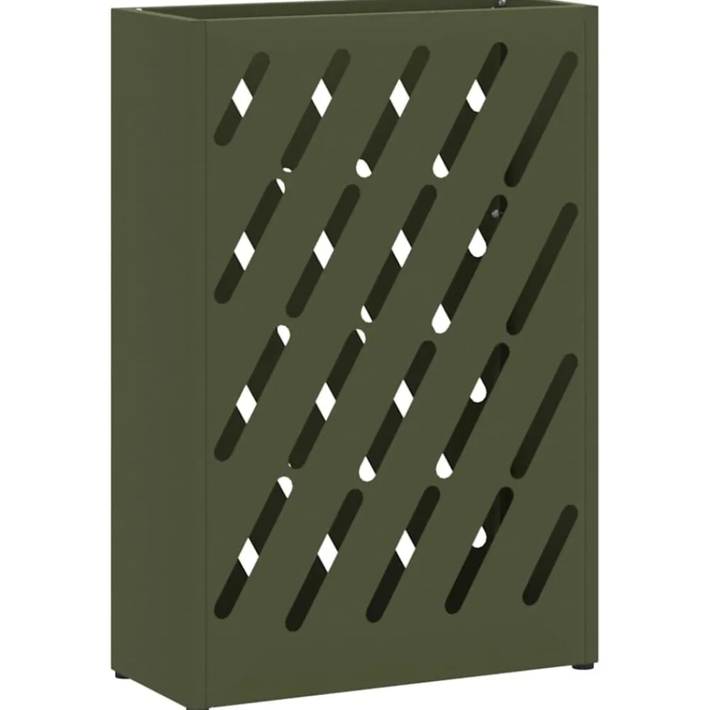 Huishoudelijke Benodigdheden*vidaXL Paraplu Standaard 28 x 12 x 41 cm Staal Olijfgroen