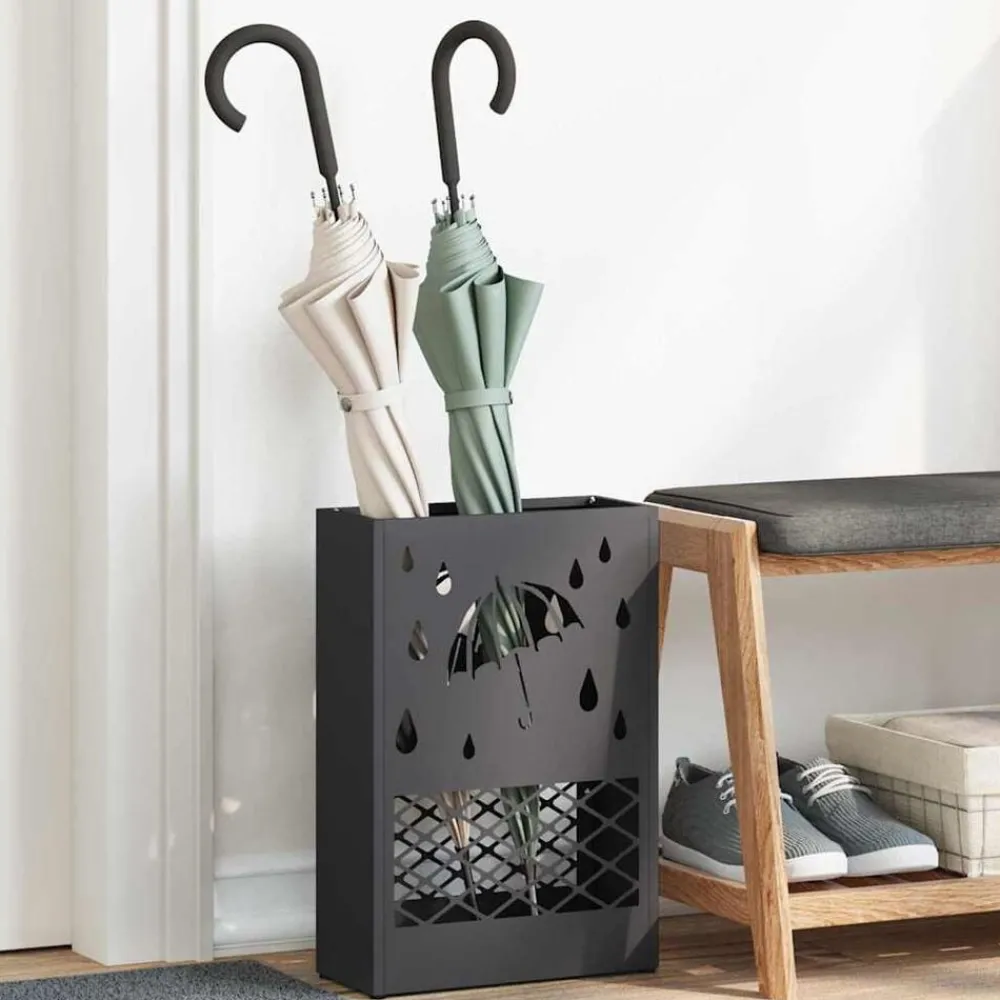Paraplu Standaard 28 x 12 x 41 cm Staal>vidaXL Online