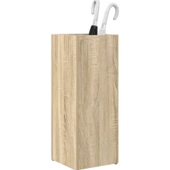 Huishoudelijke Benodigdheden*vidaXL Paraplu Standaard 25 x 24,5 x 64 cm Bewerkt hout Sonoma eiken