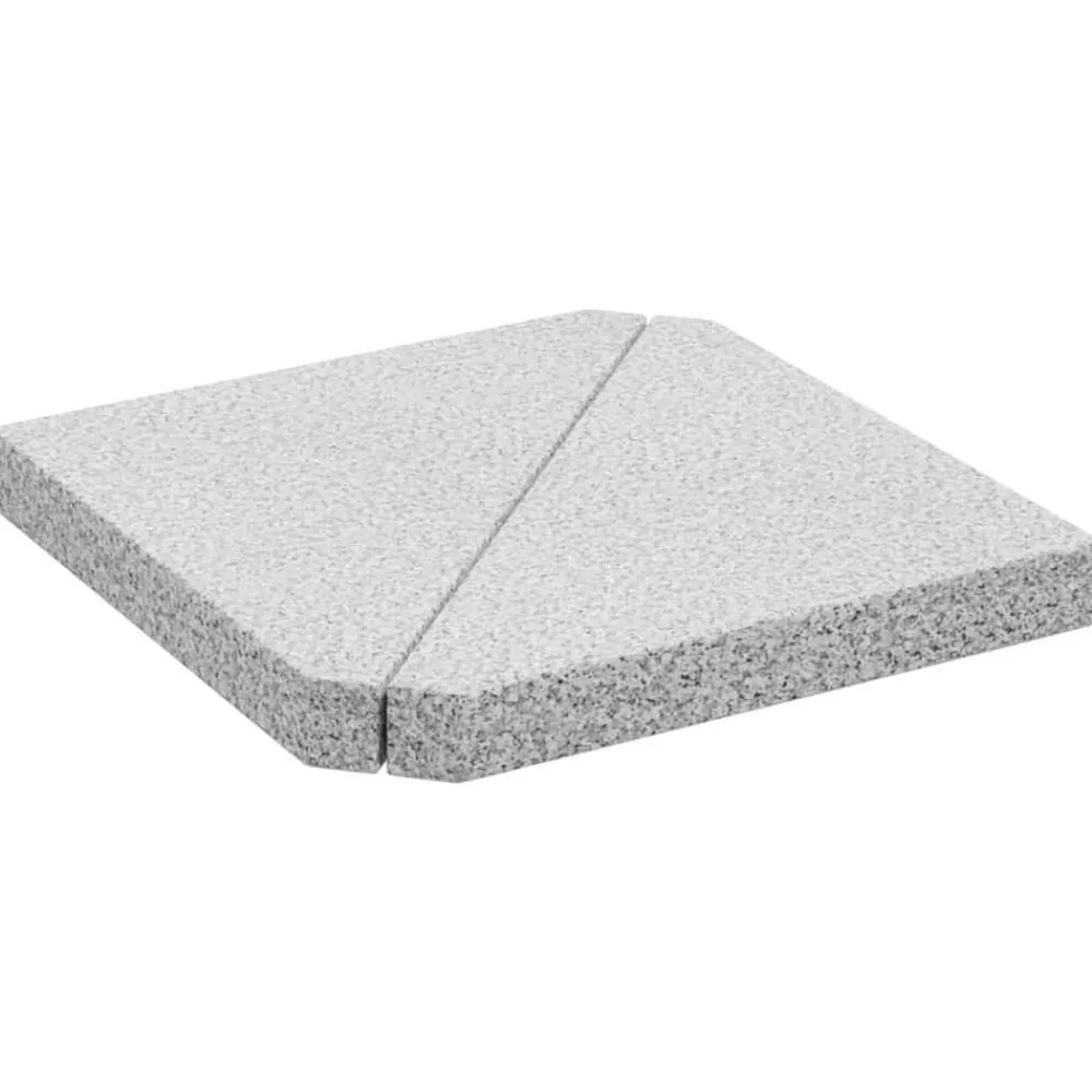 Tuin & Gazon*vidaXL Paraplu-gewichtsschijven 2 stuks Graniet Driehoekig 14 kg Grijs