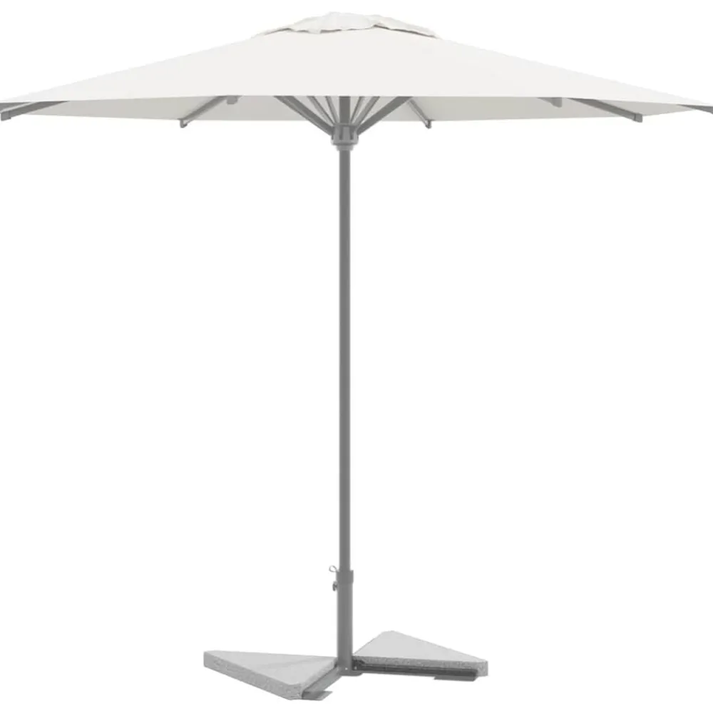 Tuin & Gazon*vidaXL Paraplu-gewichtsschijven 2 stuks Graniet Driehoekig 14 kg Grijs