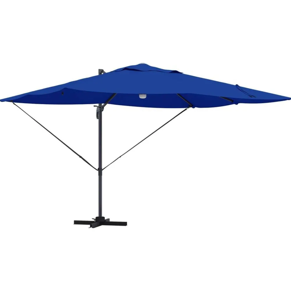 Parasol Azurblauw 351 x 250 x 253 cm Polyester en Aluminium>vidaXL
