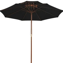 Parasol dubbeldekker met houten paal 270 cm>vidaXL New