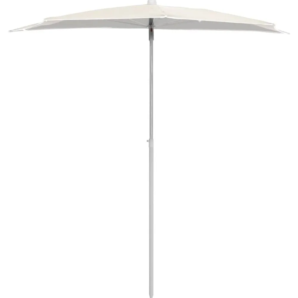 Tuin & Gazon*vidaXL Parasol half met paal 180x90 cm kleurig Zand