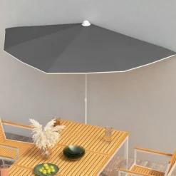 Parasol half met paal 180x90 cm kleurig>vidaXL Sale