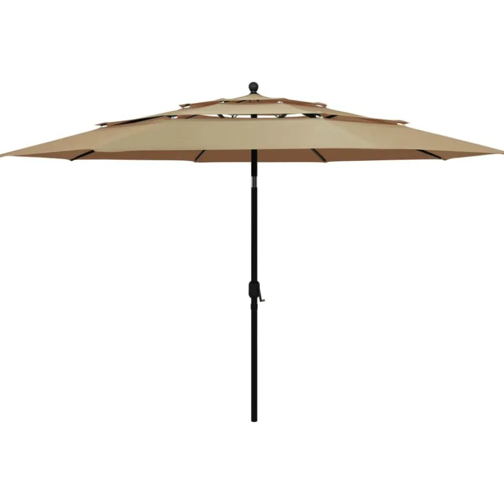 Parasol 3-laags met aluminium paal 3,5 m>vidaXL Online