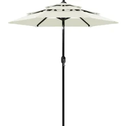 Parasol 3-laags met aluminium paal 2 m kleurig>vidaXL Sale