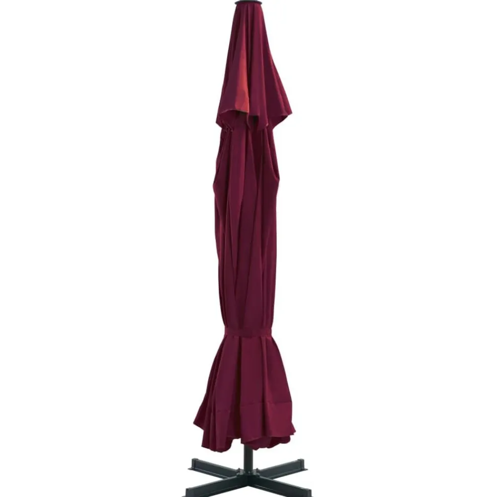 Tuin & Gazon*vidaXL Parasol met aluminium paal 500 cm Bordeauxrood