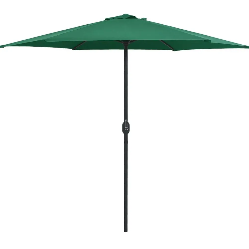 Tuin & Gazon*vidaXL Parasol met aluminium paal 270x246 cm Groen