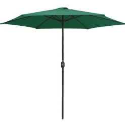 Tuin & Gazon*vidaXL Parasol met aluminium paal 270x246 cm Groen