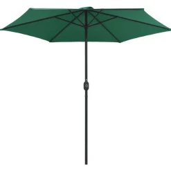 Tuin & Gazon*vidaXL Parasol met aluminium paal 270x246 cm Groen