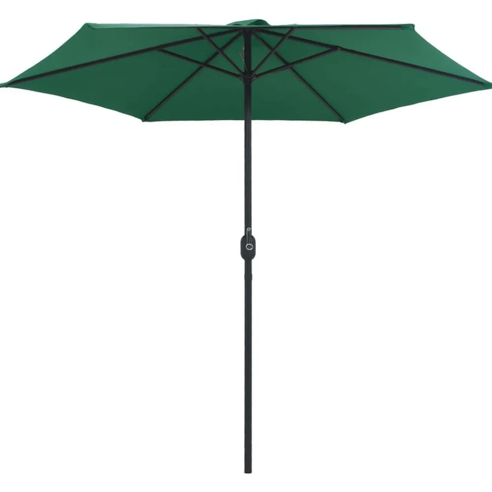 Tuin & Gazon*vidaXL Parasol met aluminium paal 270x246 cm Groen