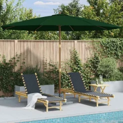 Parasol met houten paal 350 cm>vidaXL