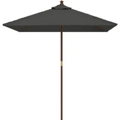 Tuin & Gazon*vidaXL Parasol met houten paal 198x198x231 cm kleurig Antraciet