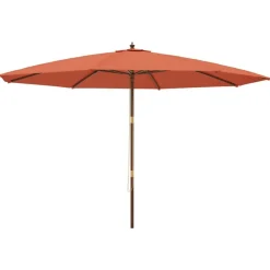 Parasol met houten paal 400x273 cm kleurig>vidaXL Best