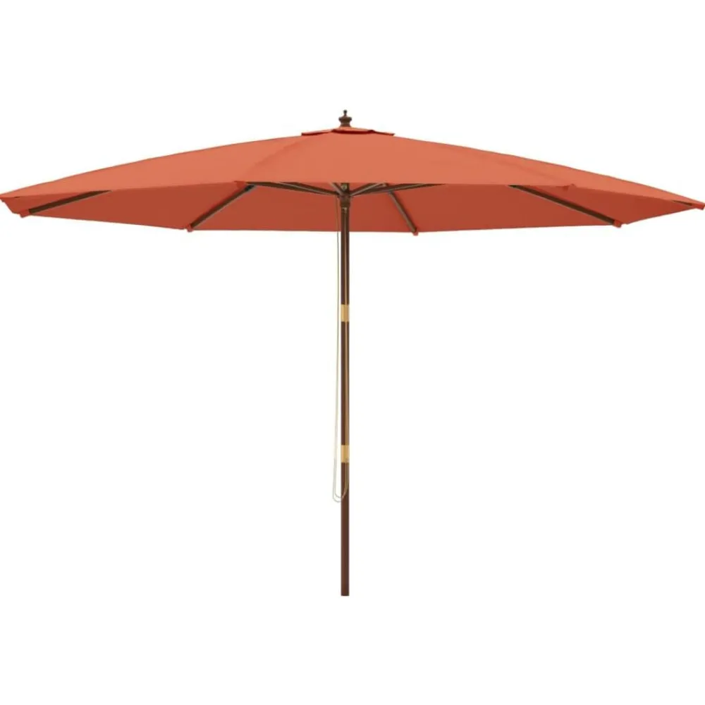 Parasol met houten paal 400x273 cm kleurig>vidaXL Best