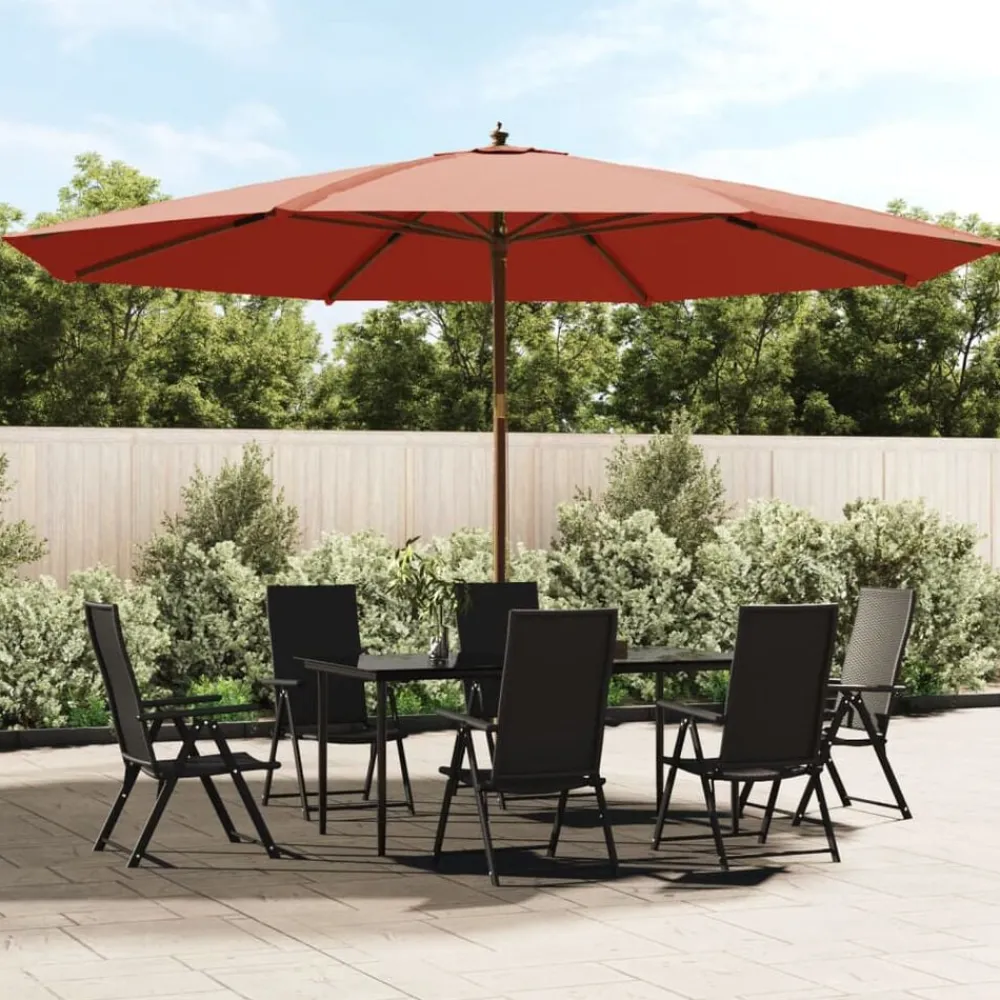 Parasol met houten paal 400x273 cm kleurig>vidaXL Best
