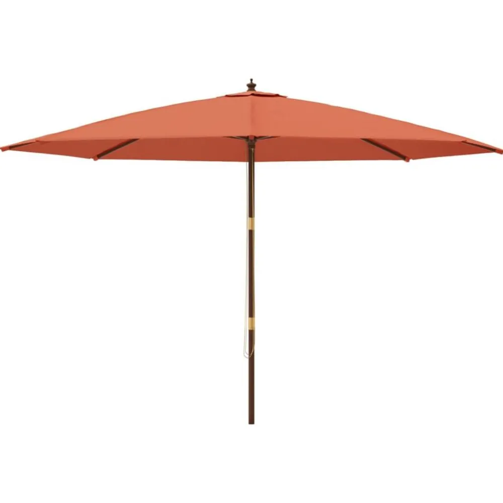 Parasol met houten paal 400x273 cm kleurig>vidaXL Best