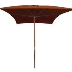 Parasol met houten paal 200x300 cm kleurig>vidaXL