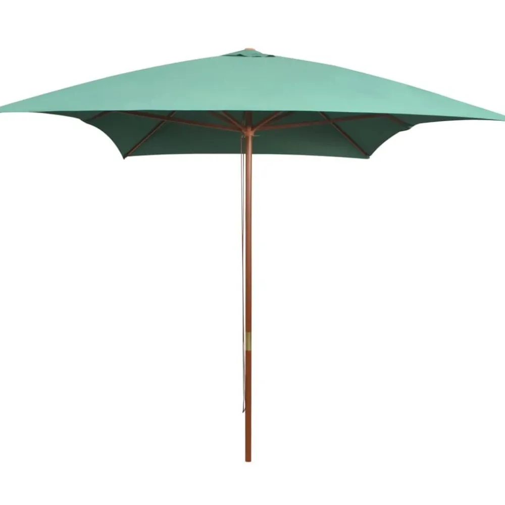 Parasol met houten paal 200x300 cm>vidaXL Sale