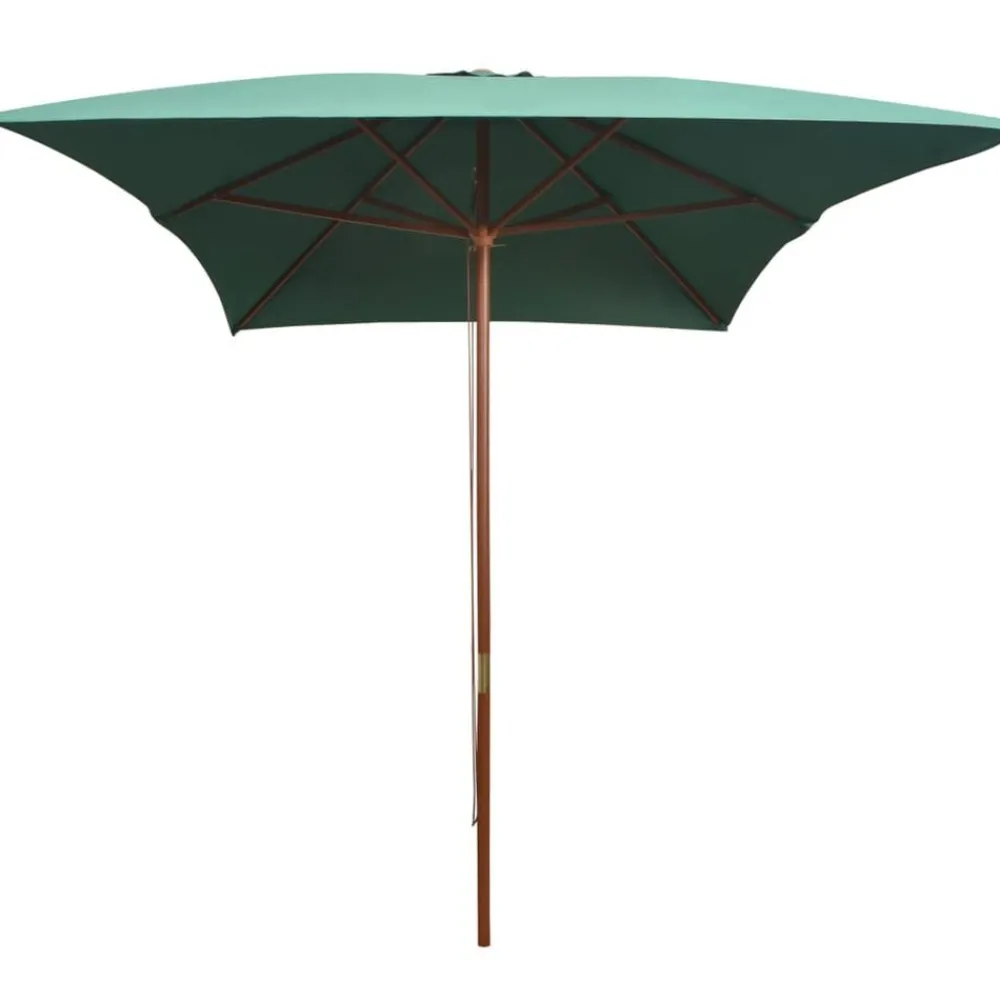 Parasol met houten paal 200x300 cm>vidaXL Sale