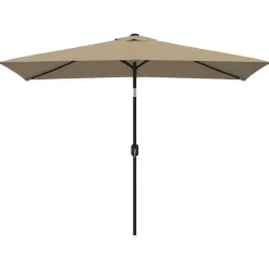 Tuin & Gazon*vidaXL Parasol met metalen paal 300x200 cm Taupe
