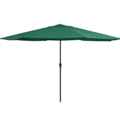 Tuin & Gazon*vidaXL Parasol met metalen paal 390 cm Groen