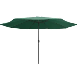 Tuin & Gazon*vidaXL Parasol met metalen paal 390 cm Groen