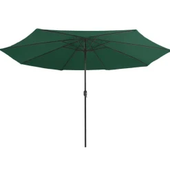 Tuin & Gazon*vidaXL Parasol met metalen paal 390 cm Groen