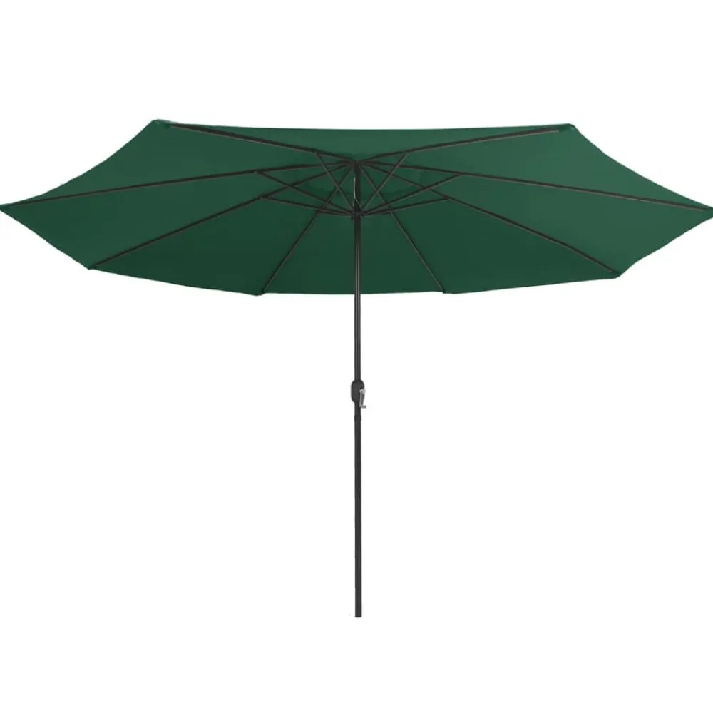 Tuin & Gazon*vidaXL Parasol met metalen paal 390 cm Groen