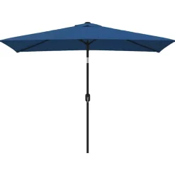 Tuin & Gazon*vidaXL Parasol met metalen paal 300x200 cm Azuurblauw