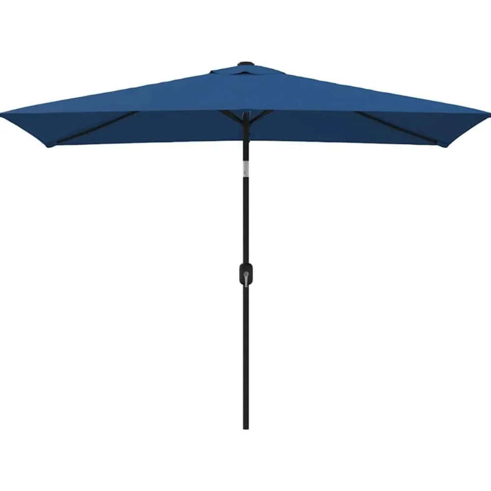 Tuin & Gazon*vidaXL Parasol met metalen paal 300x200 cm Azuurblauw